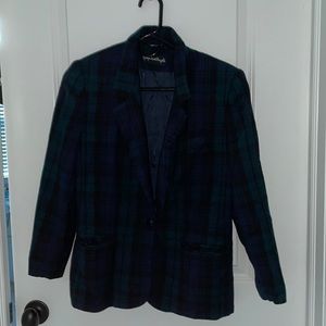 Vintage Style Plaid Blazer